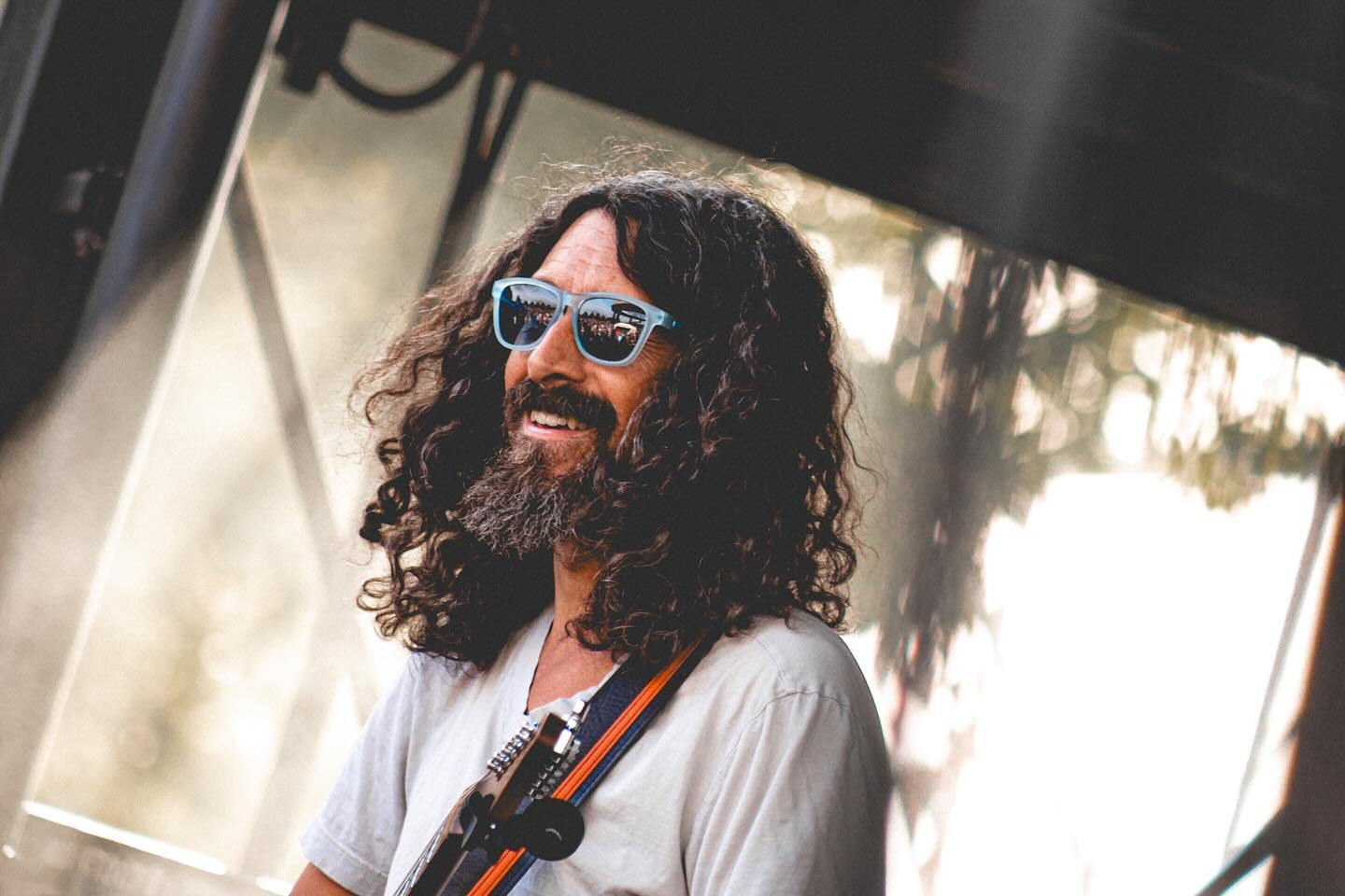 Roadie performing live